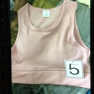 5 style Cropped shirt// sport bra